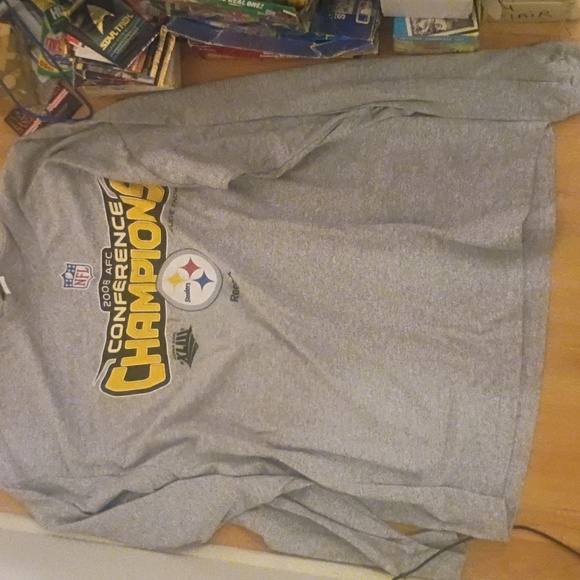Pittsburgh Steelers Size L Reebok 2008 AFC Conference Champions Long Sleeve Shir - Picture 1 of 9